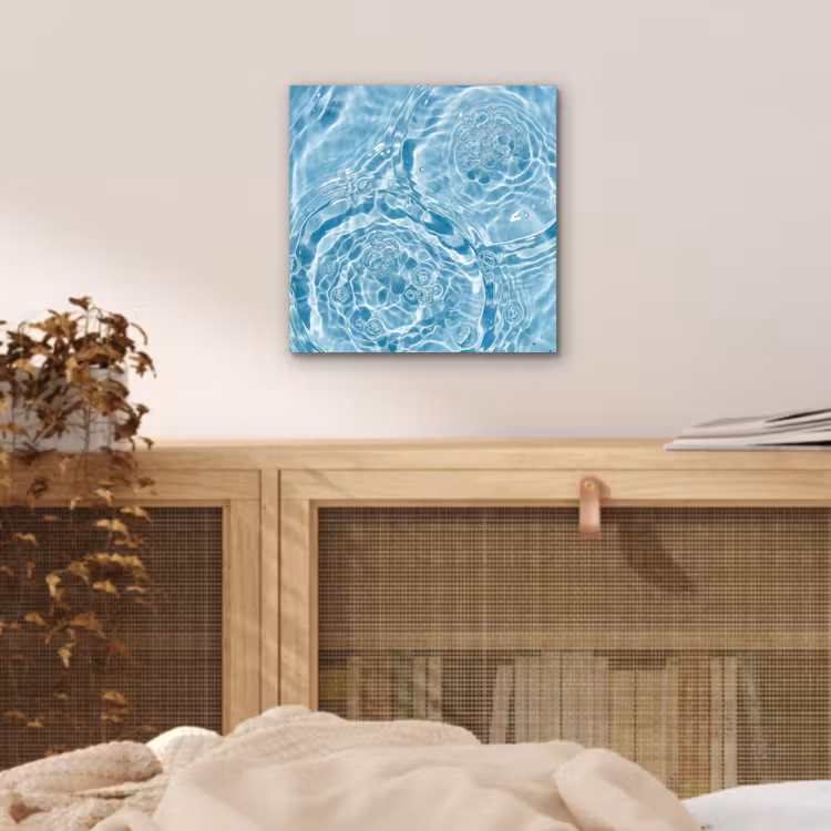 Aluminium schilderij - Water - Blauw - bubbels — 5