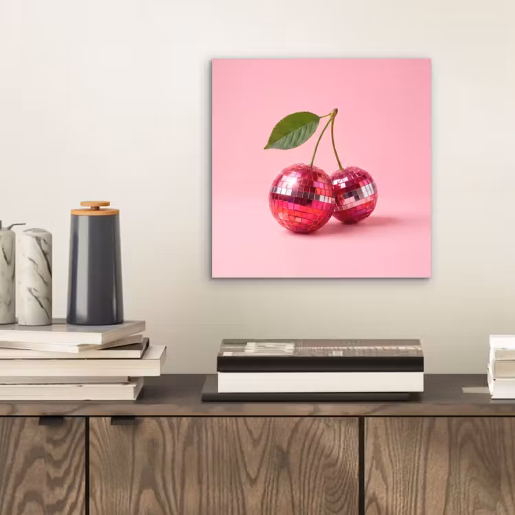 Aluminium schilderij - Disco - Kersen - Roze — 2
