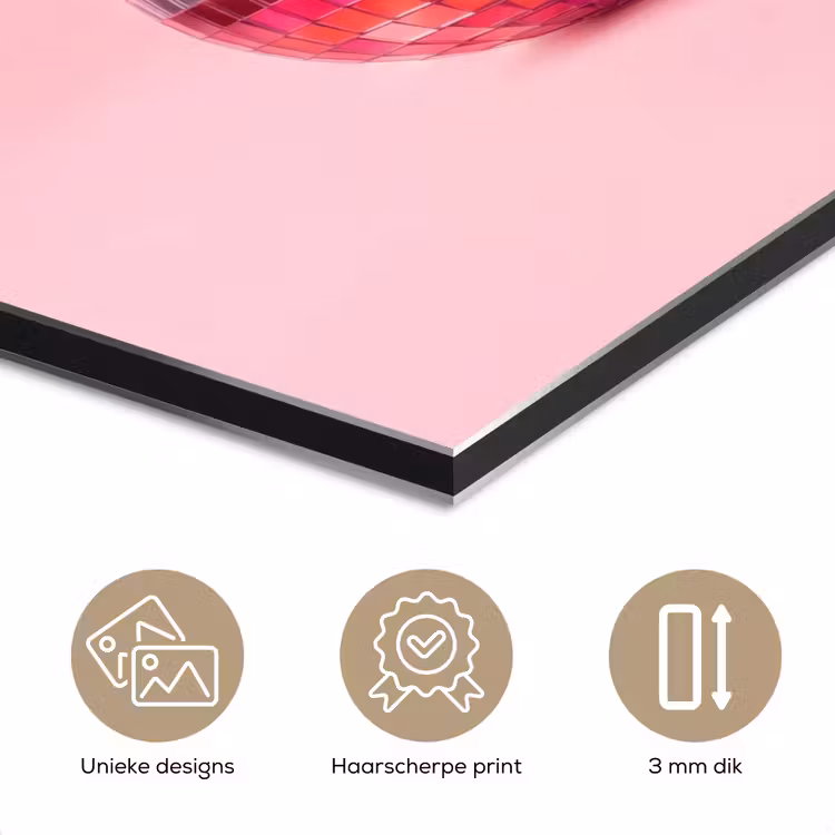 Aluminium schilderij - Disco - Kersen - Roze — 3