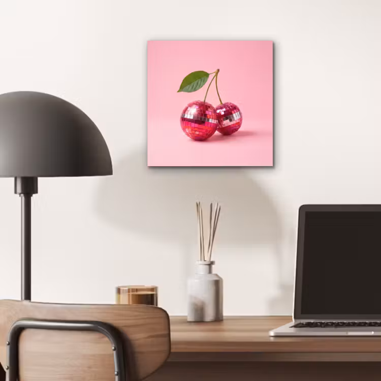 Aluminium schilderij - Disco - Kersen - Roze — 7