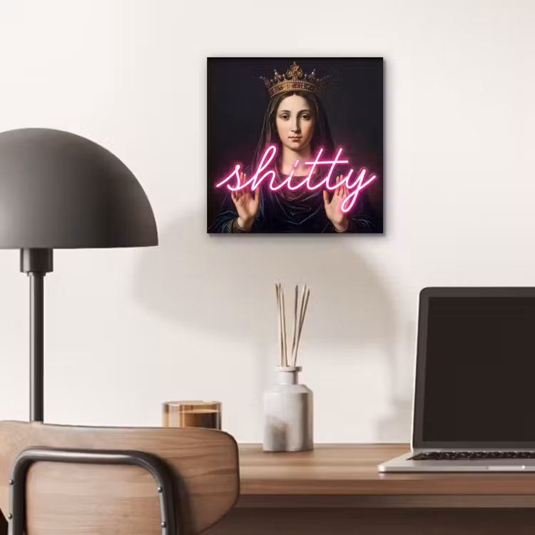 Aluminium schilderij - Ironisch - Tekst - Neon — 7