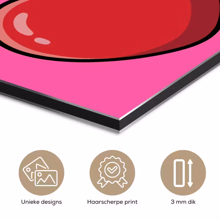 Aluminium schilderij - Kers - Roze - Fruit — 3