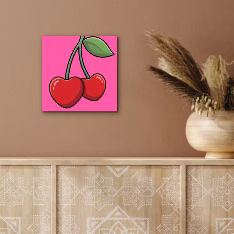 Aluminium schilderij - Kers - Roze - Fruit — 6