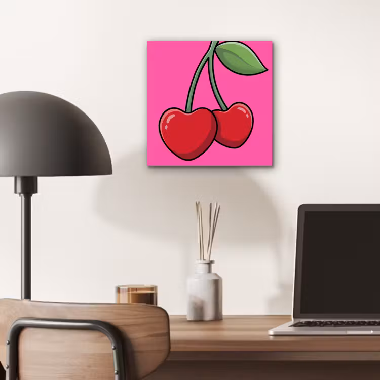 Aluminium schilderij - Kers - Roze - Fruit — 7