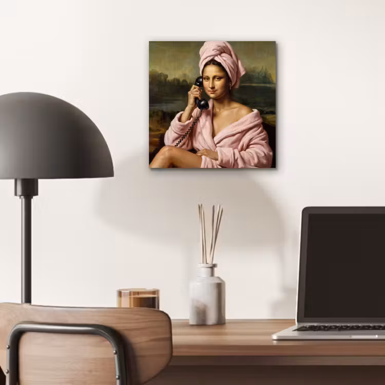 Aluminium schilderij - Mona - Klassiek - Roze — 7