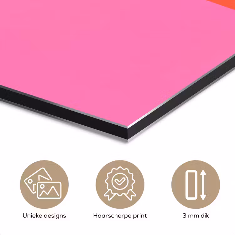 Aluminium schilderij - Palmbomen - Modern - Roze — 3