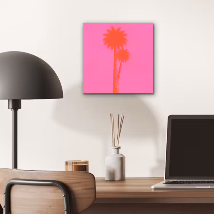 Aluminium schilderij - Palmbomen - Modern - Roze — 7