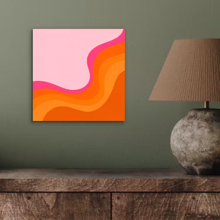 Aluminium schilderij - Retro - Waves - Kleurrijk — 4