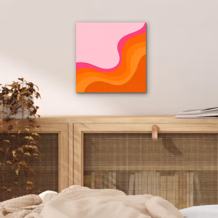Aluminium schilderij - Retro - Waves - Kleurrijk — 5