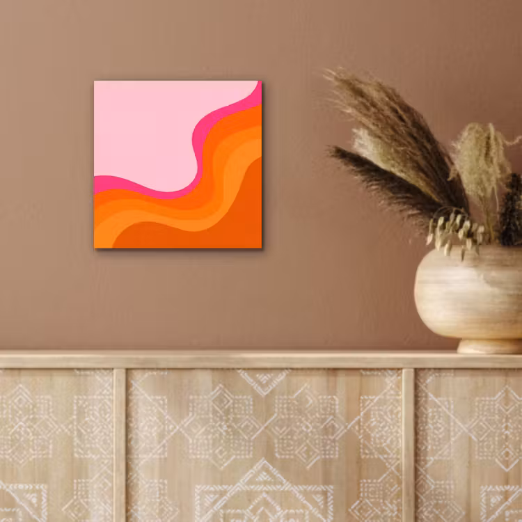 Aluminium schilderij - Retro - Waves - Kleurrijk — 6