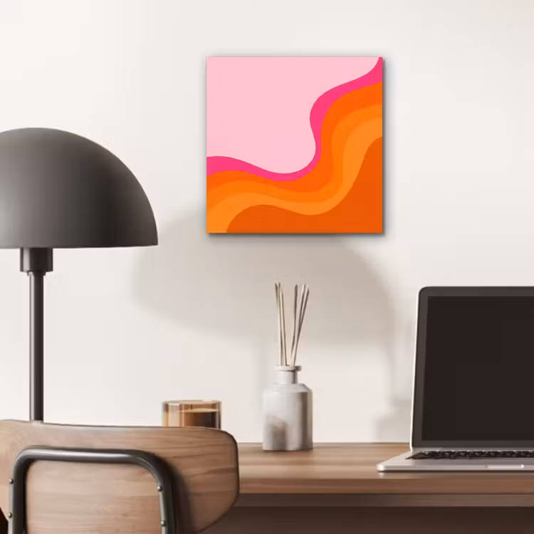 Aluminium schilderij - Retro - Waves - Kleurrijk — 7