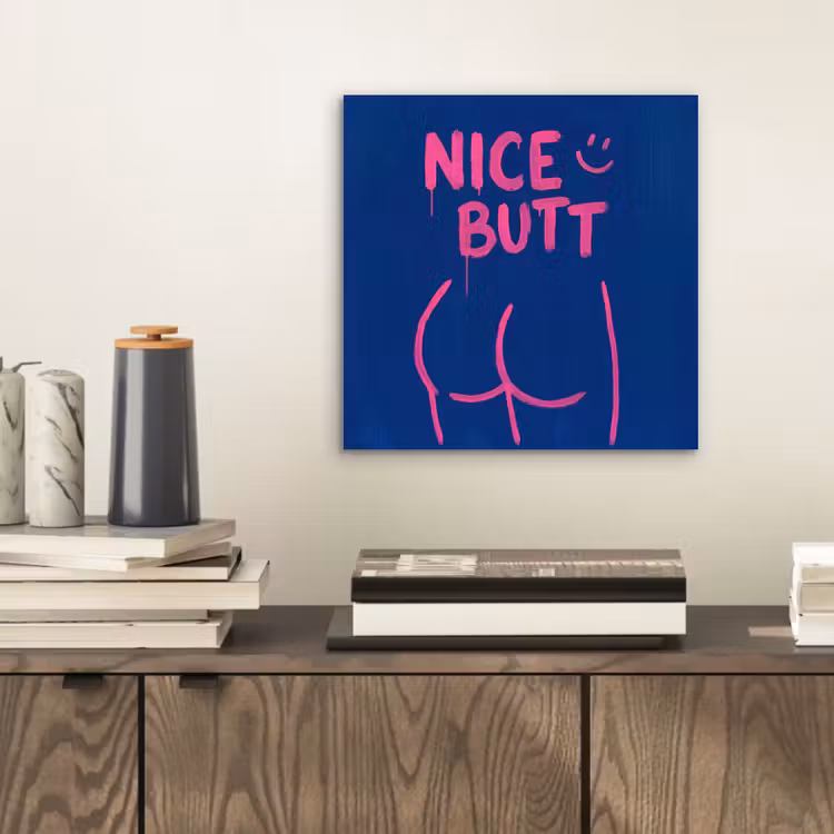 Aluminium schilderij - Brutaal - Grappig - Blauw — 2