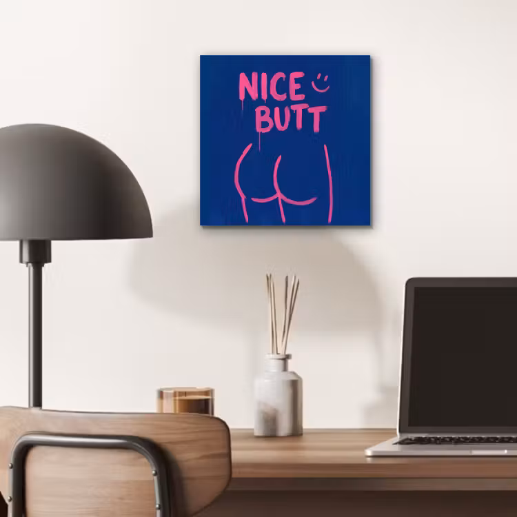 Aluminium schilderij - Brutaal - Grappig - Blauw — 7