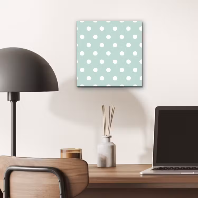 Aluminium schilderij - Klassiek - Polka - Groen — 7