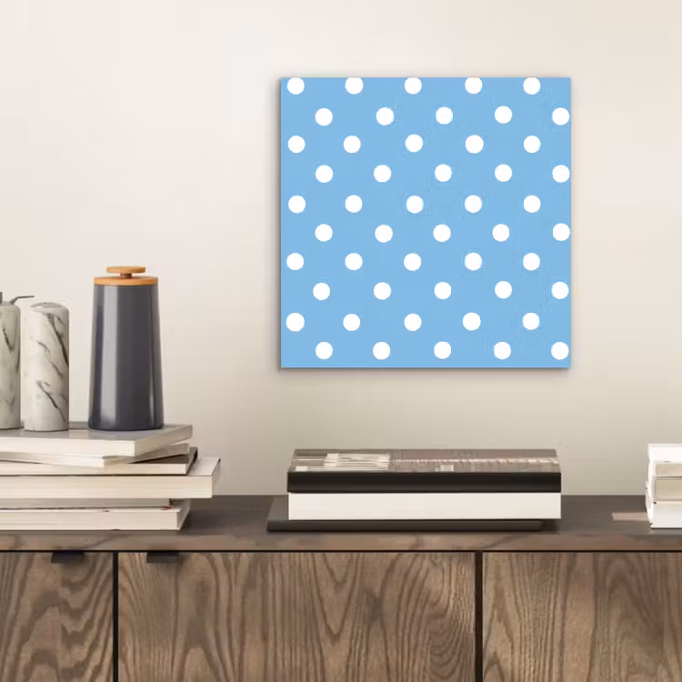 Aluminium schilderij - Polka - Dots - Blauw — 2