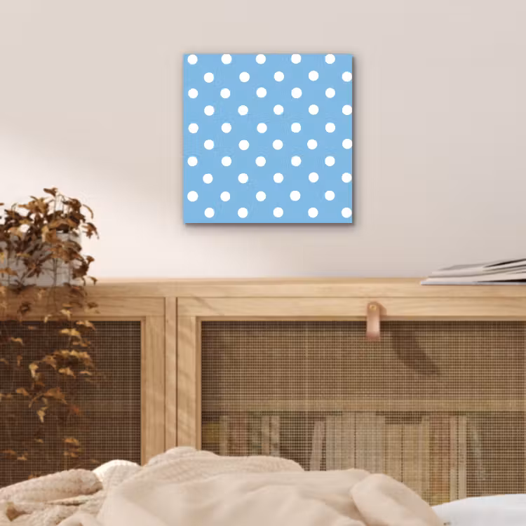 Aluminium schilderij - Polka - Dots - Blauw — 5