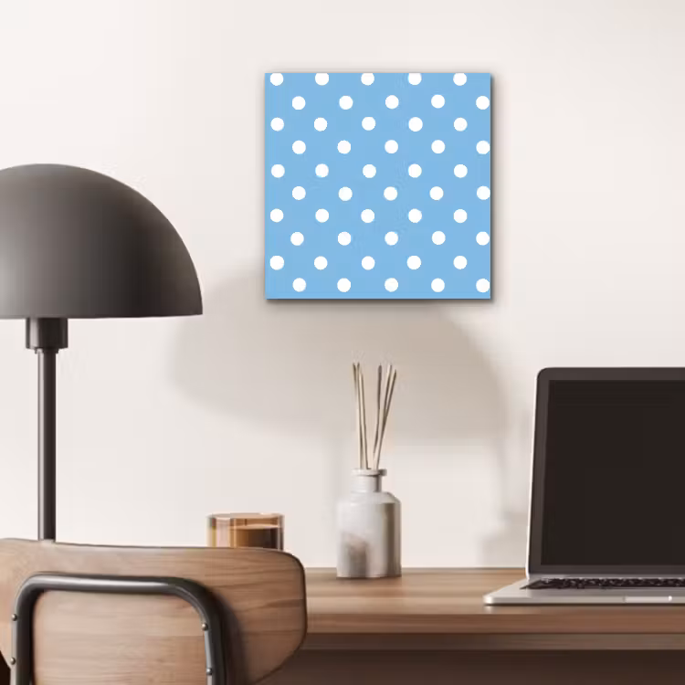 Aluminium schilderij - Polka - Dots - Blauw — 7