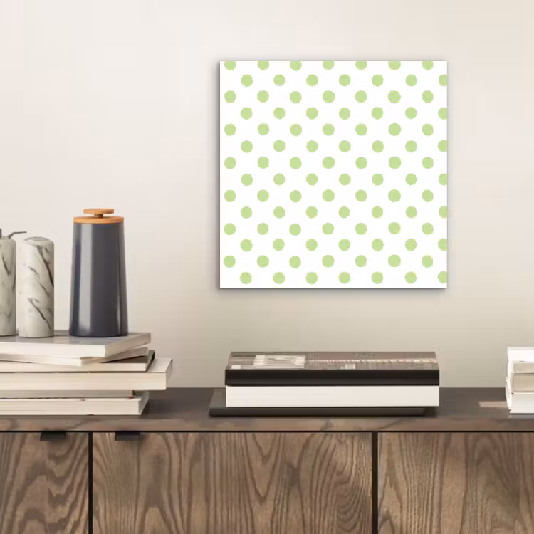 Aluminium schilderij - Dots - Klassiek - Groen — 2
