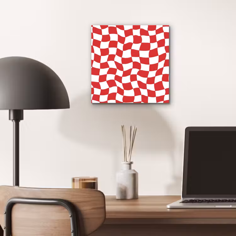 Aluminium schilderij - Golvend - Patroon - Rood — 7