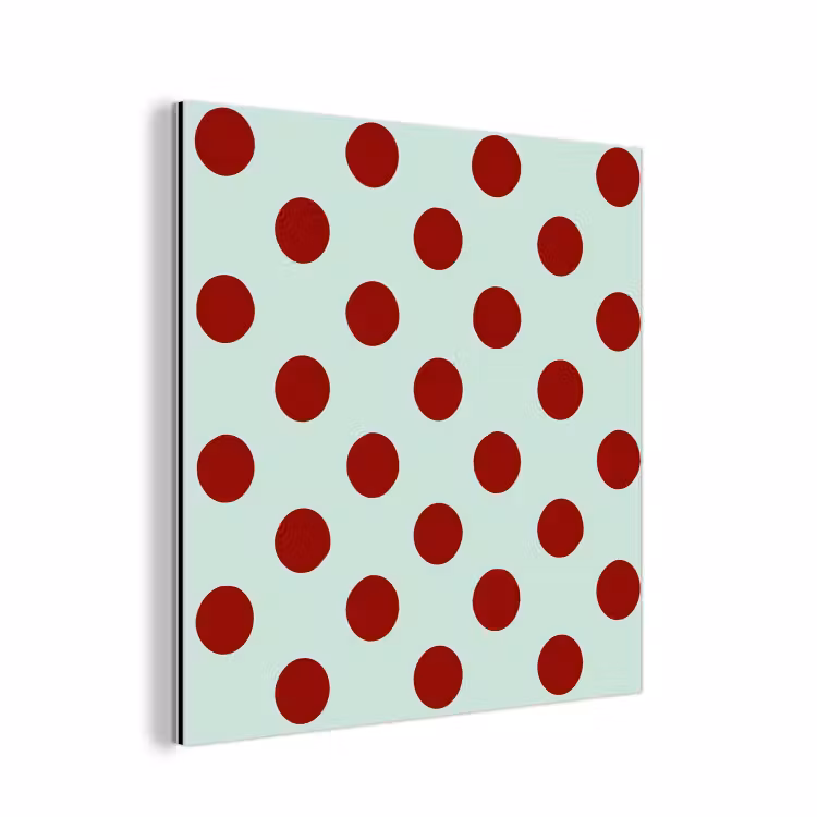 Aluminium schilderij - Polka - Dots - Rood — 1