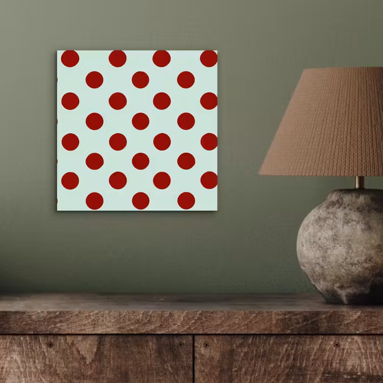 Aluminium schilderij - Polka - Dots - Rood — 4