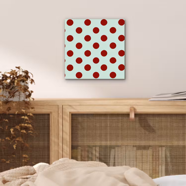 Aluminium schilderij - Polka - Dots - Rood — 5