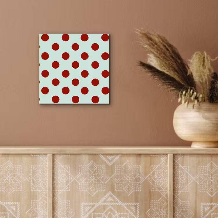 Aluminium schilderij - Polka - Dots - Rood — 6