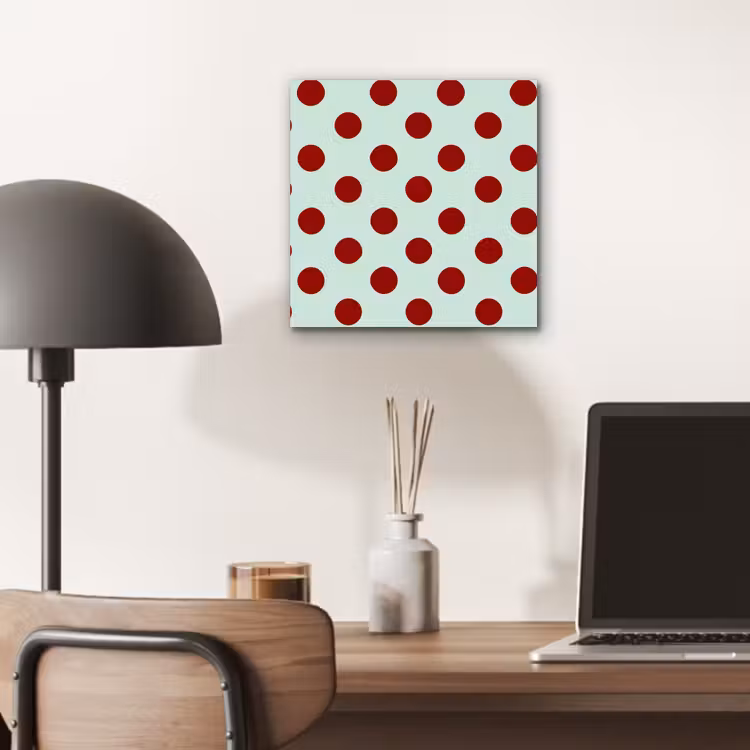 Aluminium schilderij - Polka - Dots - Rood — 7