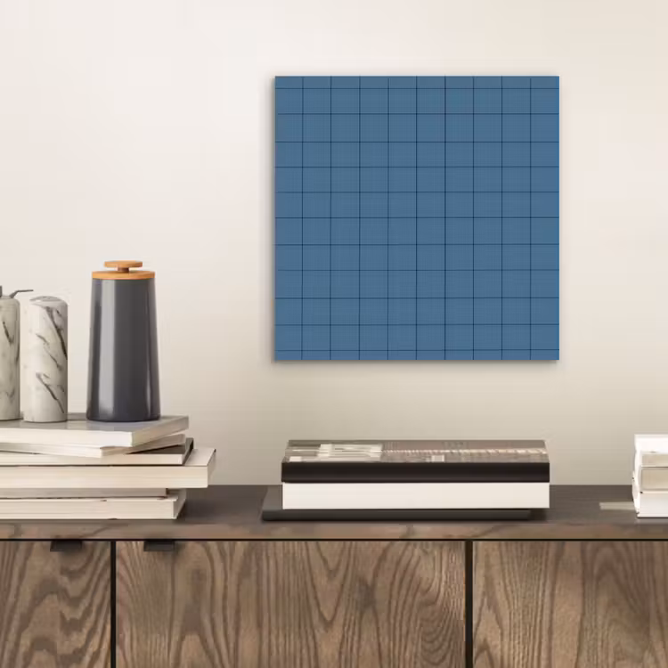 Aluminium schilderij - Ruiten - Geometrisch - Blauw — 2