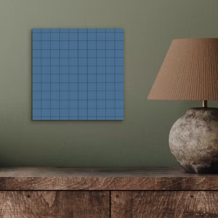 Aluminium schilderij - Ruiten - Geometrisch - Blauw — 4
