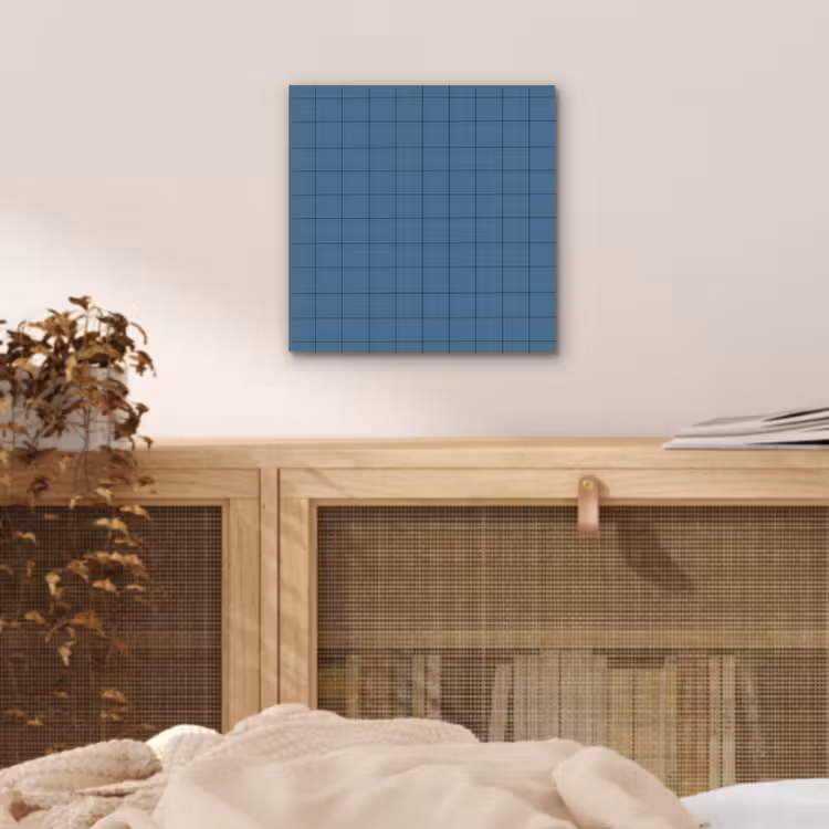 Aluminium schilderij - Ruiten - Geometrisch - Blauw — 5