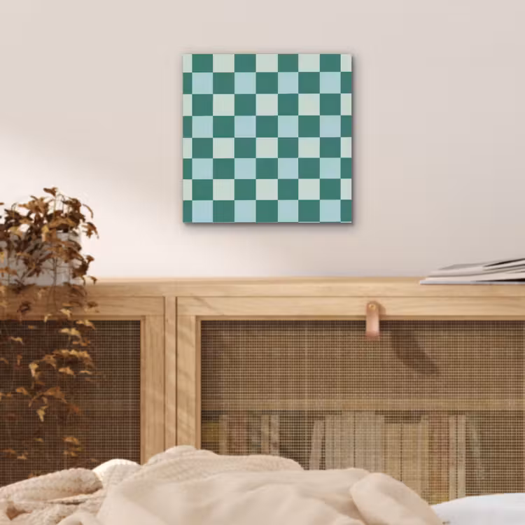 Aluminium schilderij - Schaak - Klassiek - Groen — 5