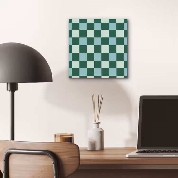 Aluminium schilderij - Schaakbord - Klassiek - Groen — 7