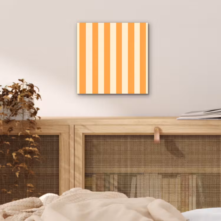 Aluminium schilderij - Strepen - Patroon - Oranje — 5
