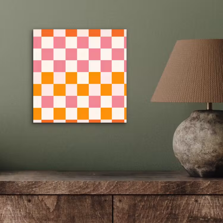 Aluminium schilderij - Vierkant - Patroon - Oranje — 4