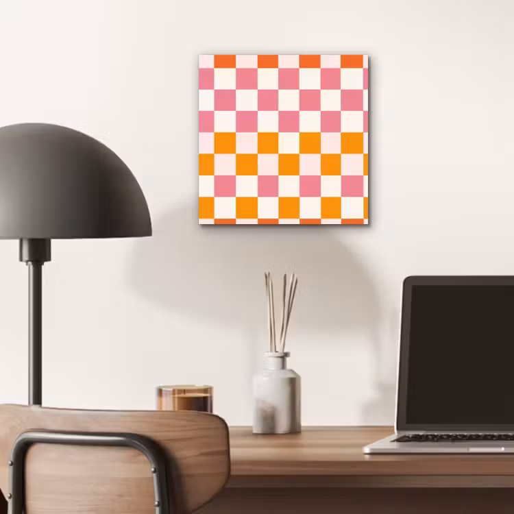 Aluminium schilderij - Vierkant - Patroon - Oranje — 7