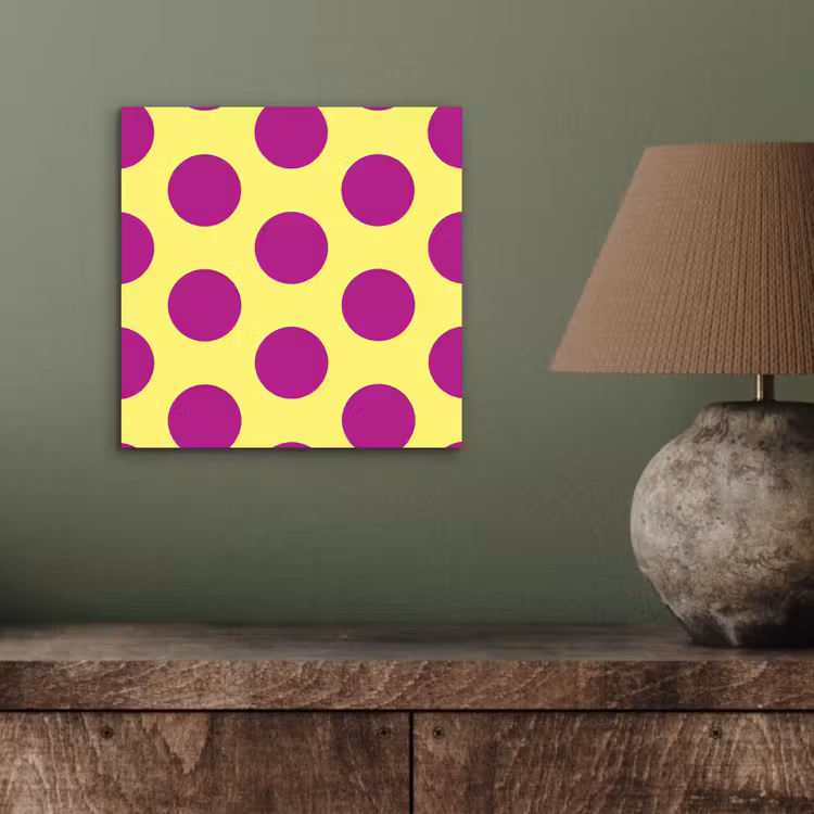 Aluminium schilderij - Dots - Klassiek - Geel — 4