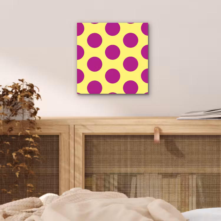 Aluminium schilderij - Dots - Klassiek - Geel — 5