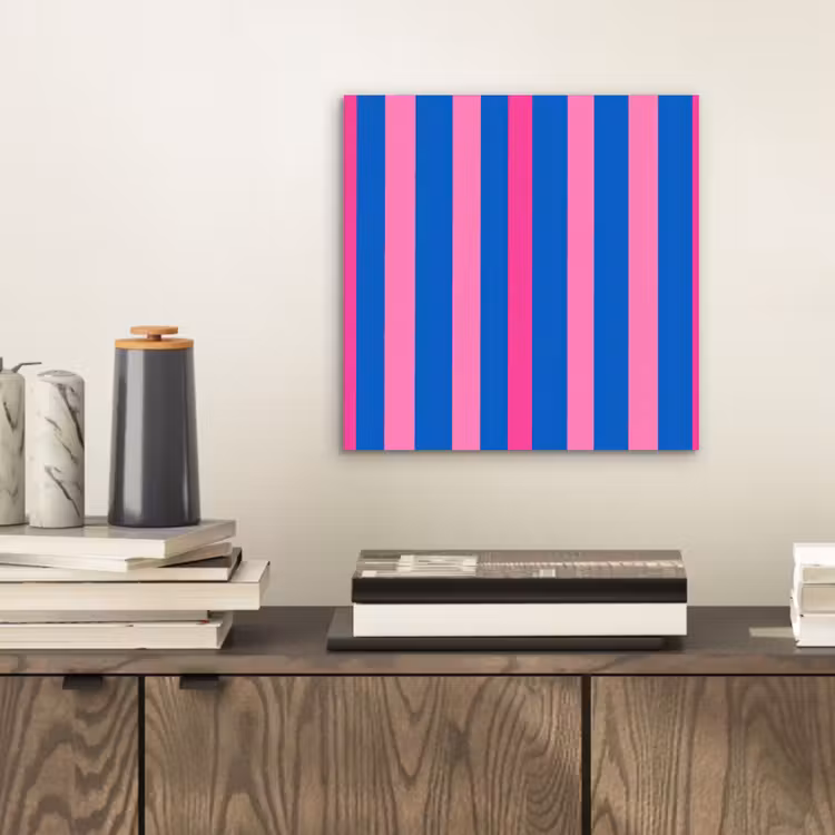 Aluminium schilderij - Modern - Optisch - Roze — 2