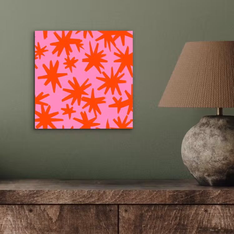 Aluminium schilderij - Modern - Sterren - Roze — 4