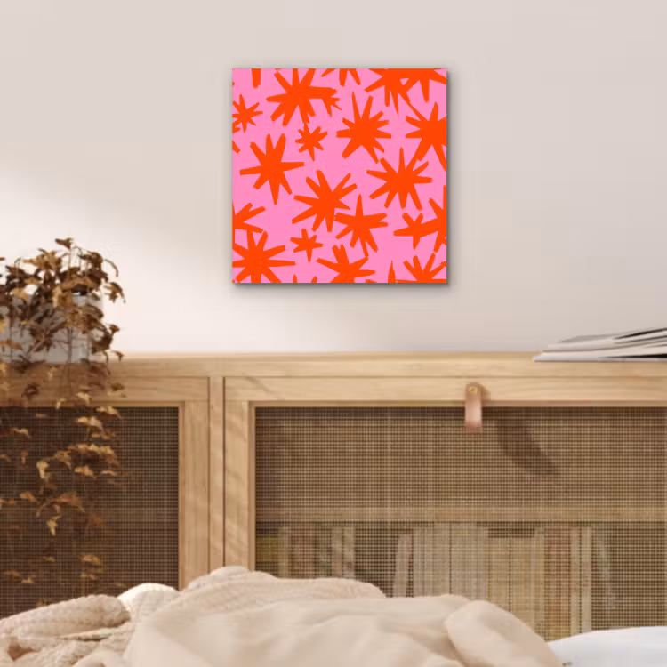 Aluminium schilderij - Modern - Sterren - Roze — 5