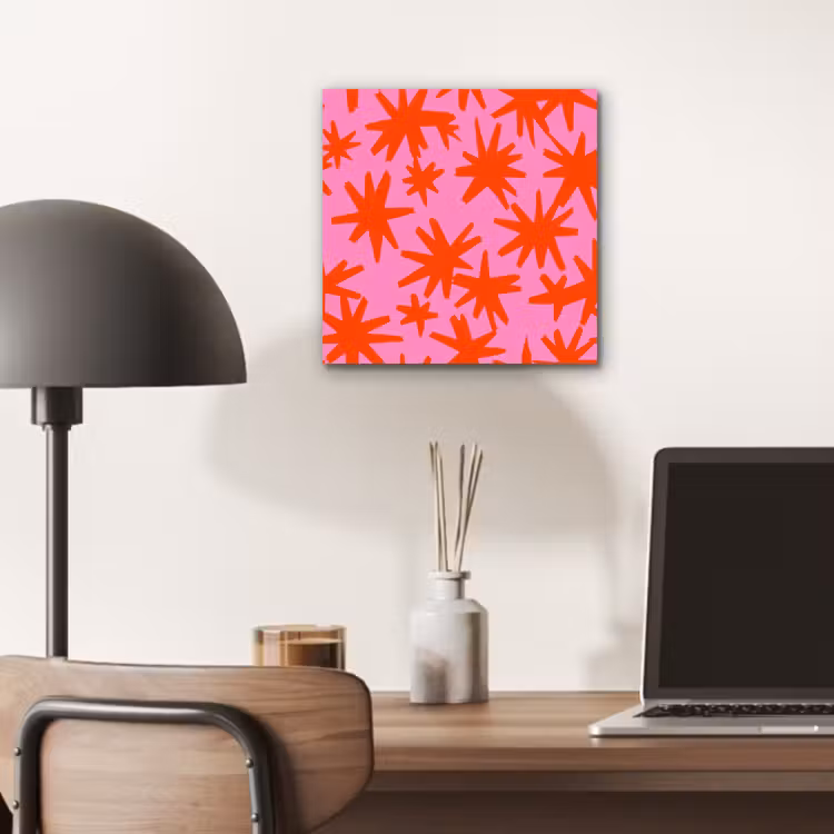 Aluminium schilderij - Modern - Sterren - Roze — 7