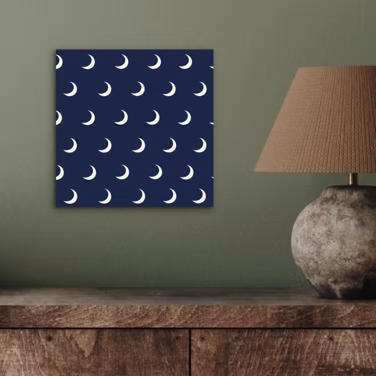Aluminium schilderij - Patroon - Manen - Blauw — 4