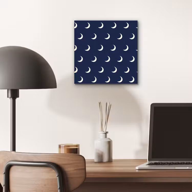 Aluminium schilderij - Patroon - Manen - Blauw — 7