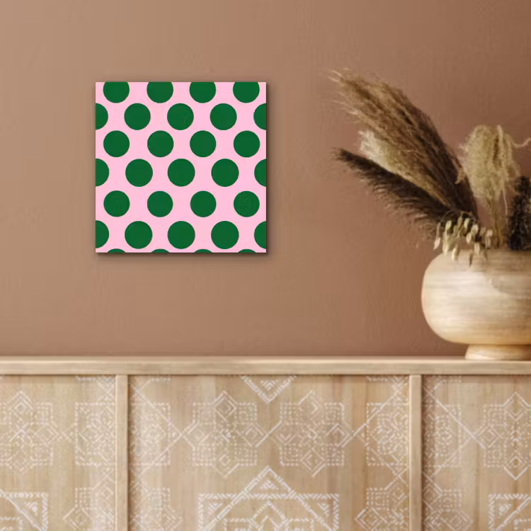 Aluminium schilderij - Polkadots - Patroon - Groen — 6