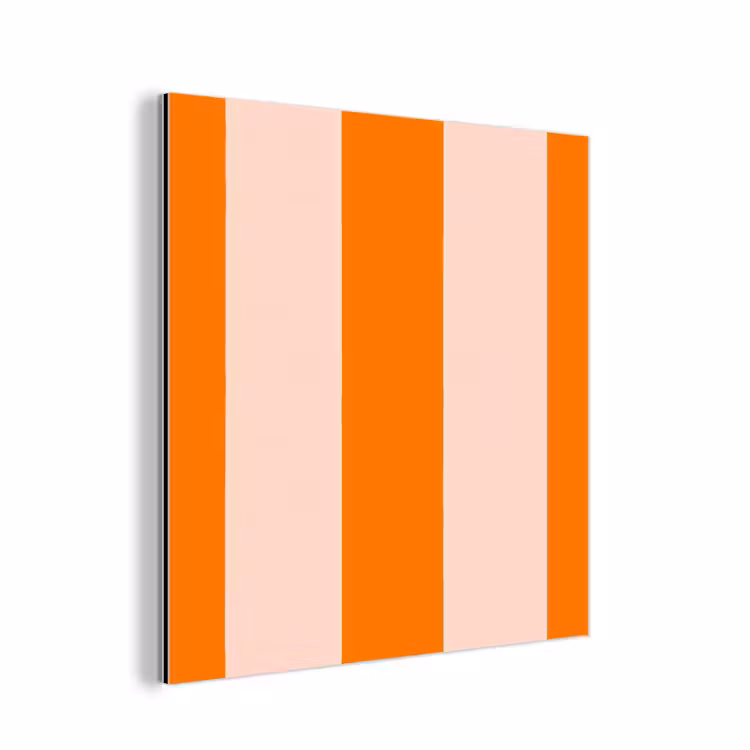 Aluminium schilderij - Strepen - Modern - Oranje — 1