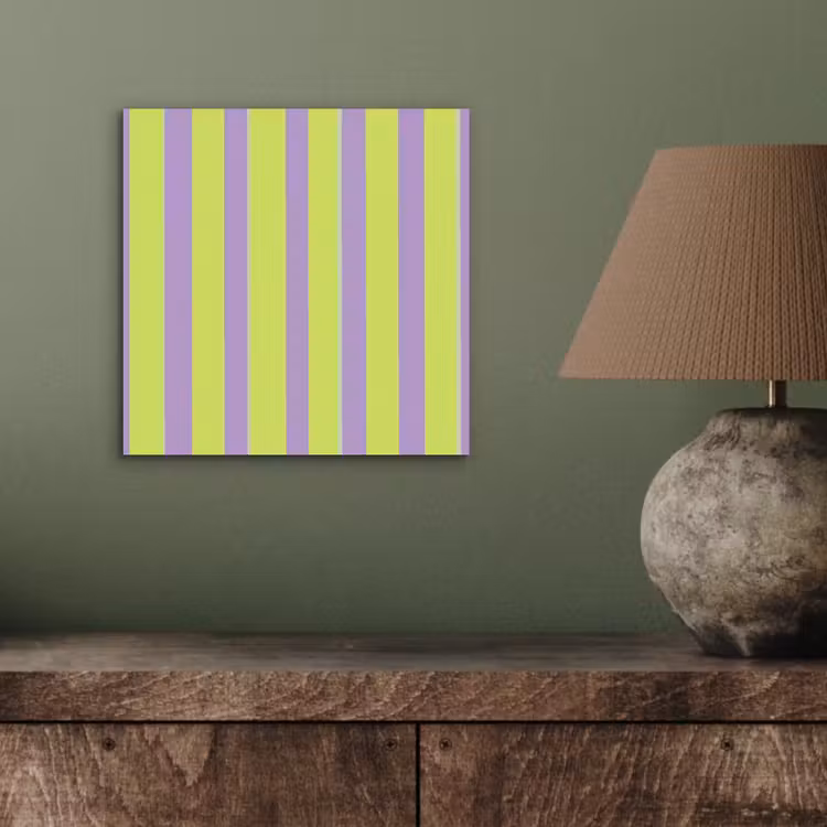 Aluminium schilderij - Strepen - Patroon - Groen — 4
