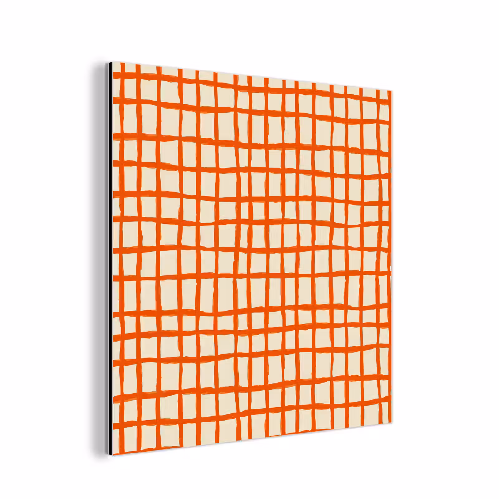Aluminium schilderij - Patroon - Lijnen - Oranje — 1