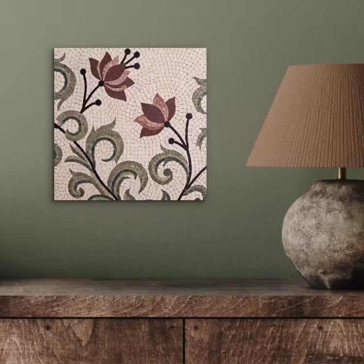 Aluminium schilderij - Bloemen - Mozaïek - Patroon - Abstract - Groen — 4