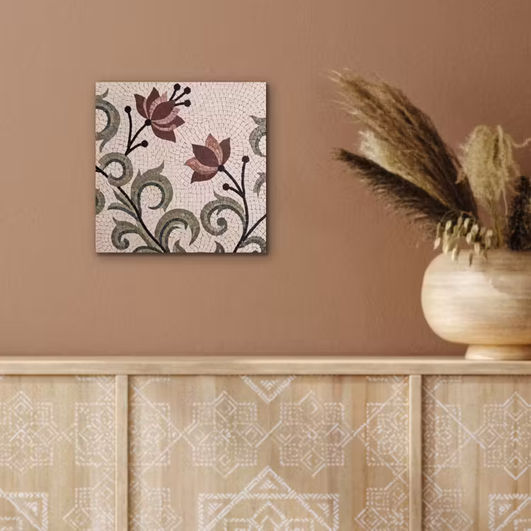 Aluminium schilderij - Bloemen - Mozaïek - Patroon - Abstract - Groen — 6